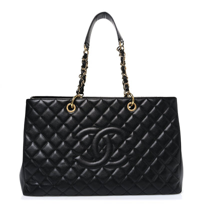 Caviar Quilted XL Grand Shopping Tote GST Black