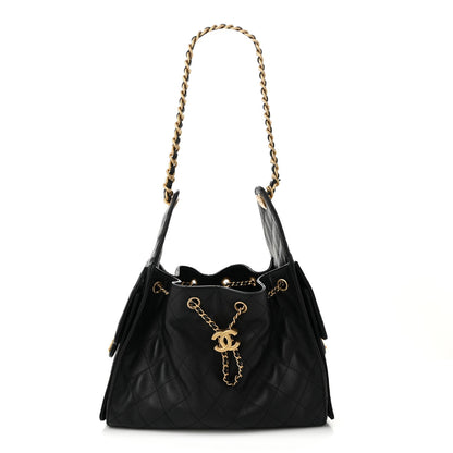 Caviar Quilted Small Chanel 25 Handbag Black