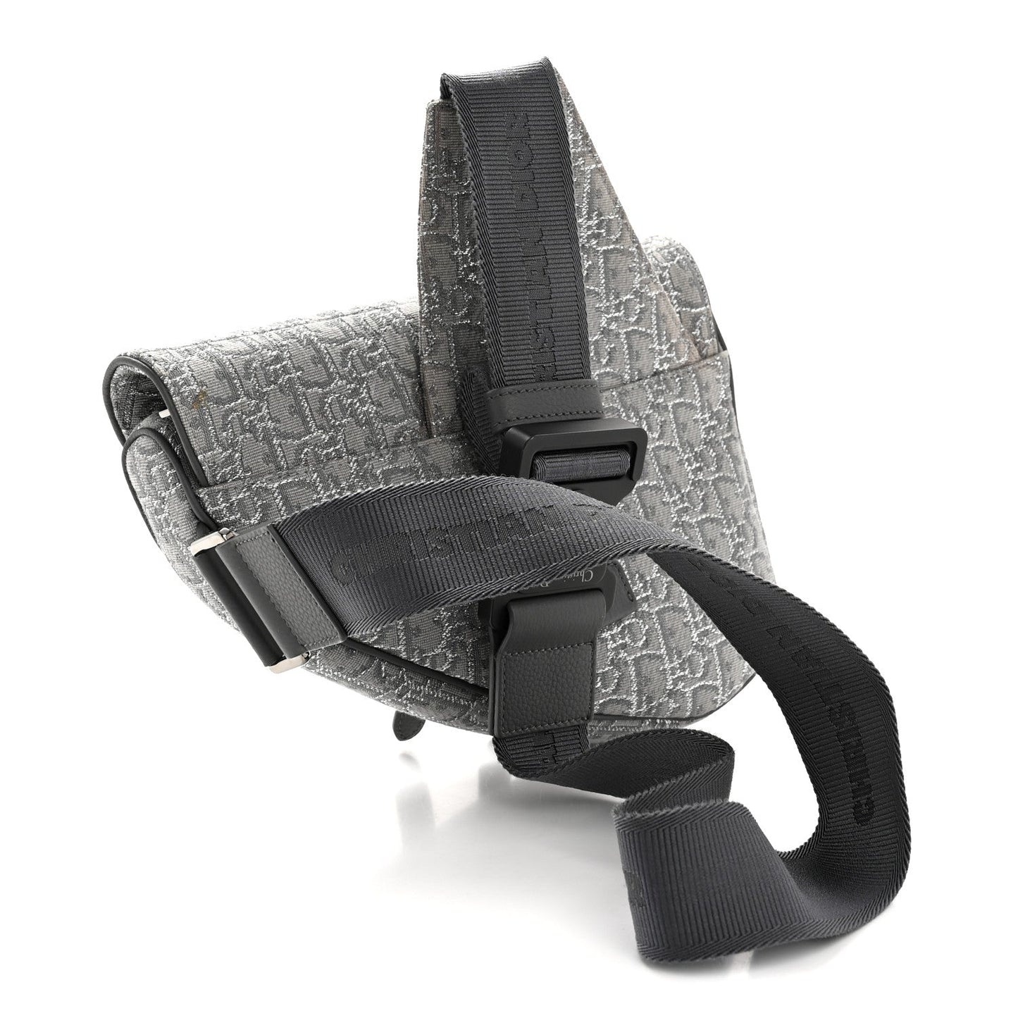 Oblique Mens Saddle Bag Grey