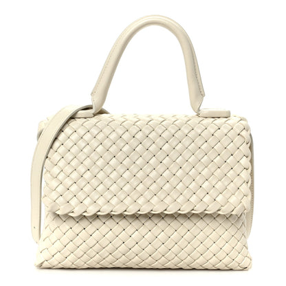 Nappa Intrecciato Patti Top Handle Bag Sea Salt