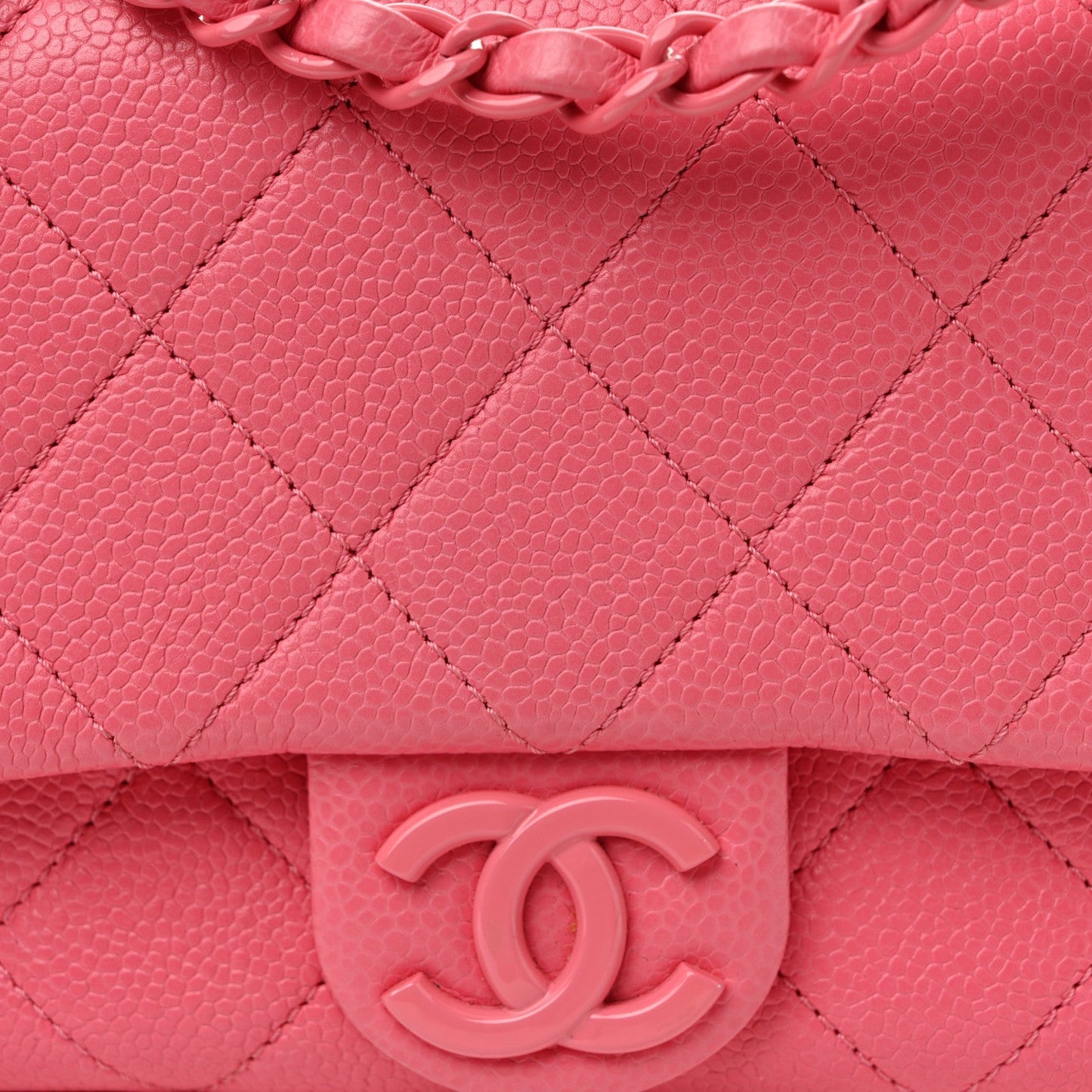 Caviar Quilted Mini Incognito Square Flap Pink