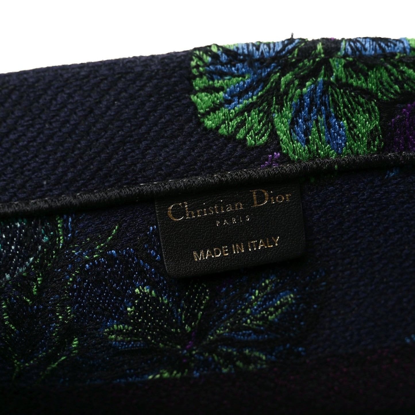 Canvas Embroidered Medium Toile de Jouy Voyage Book Tote Blue Multicolor