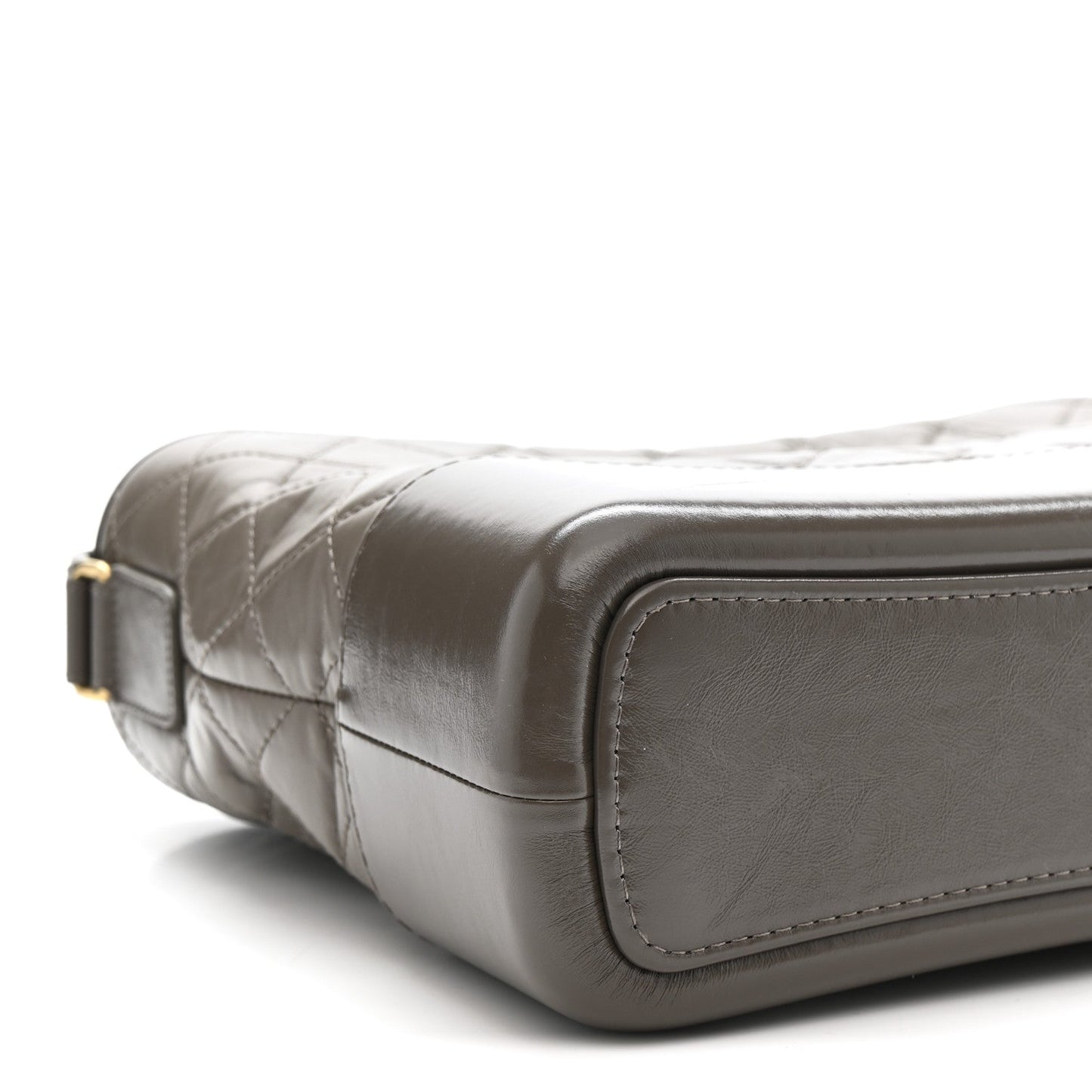 Aged Calfskin Quilted Medium Gabrielle Hobo Grey