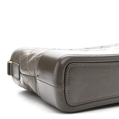 Aged Calfskin Quilted Medium Gabrielle Hobo Grey