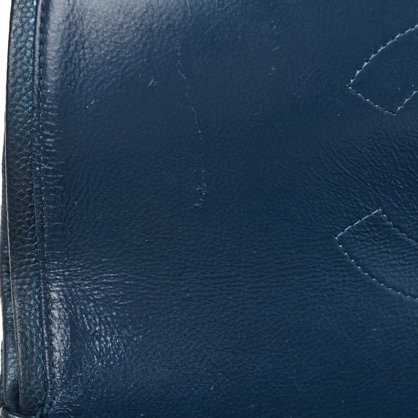Metallic Caviar Quilted Jumbo Double Flap Dark Blue