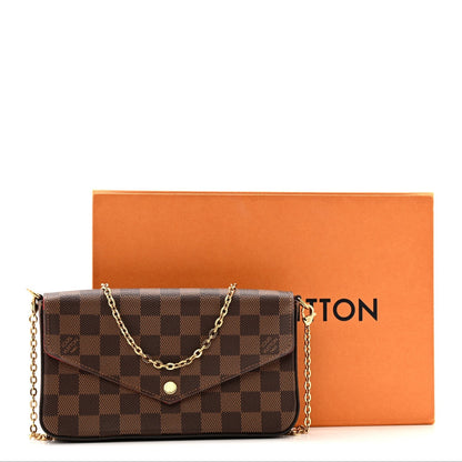 Damier Ebene Pochette Felicie Chain Wallet