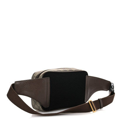 Soft GG Supreme Monogram Medium Ophidia Belt Bag Dark Brown