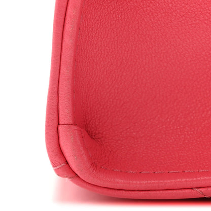 Lambskin Plexiglass Quilted Coco Love Clutch With Chain Pink