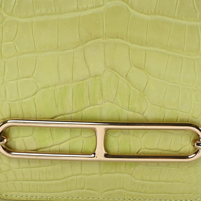 Matte Alligator Mini Sac Roulis Jaune Bourgeon