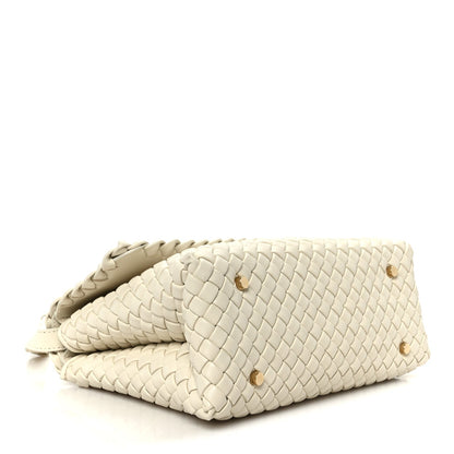 Nappa Intrecciato Patti Top Handle Bag Sea Salt