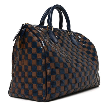 Damier Paillettes Speedy 30 Blue