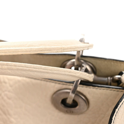 Canyon Grained Lambskin Large Lady Dior Off White
