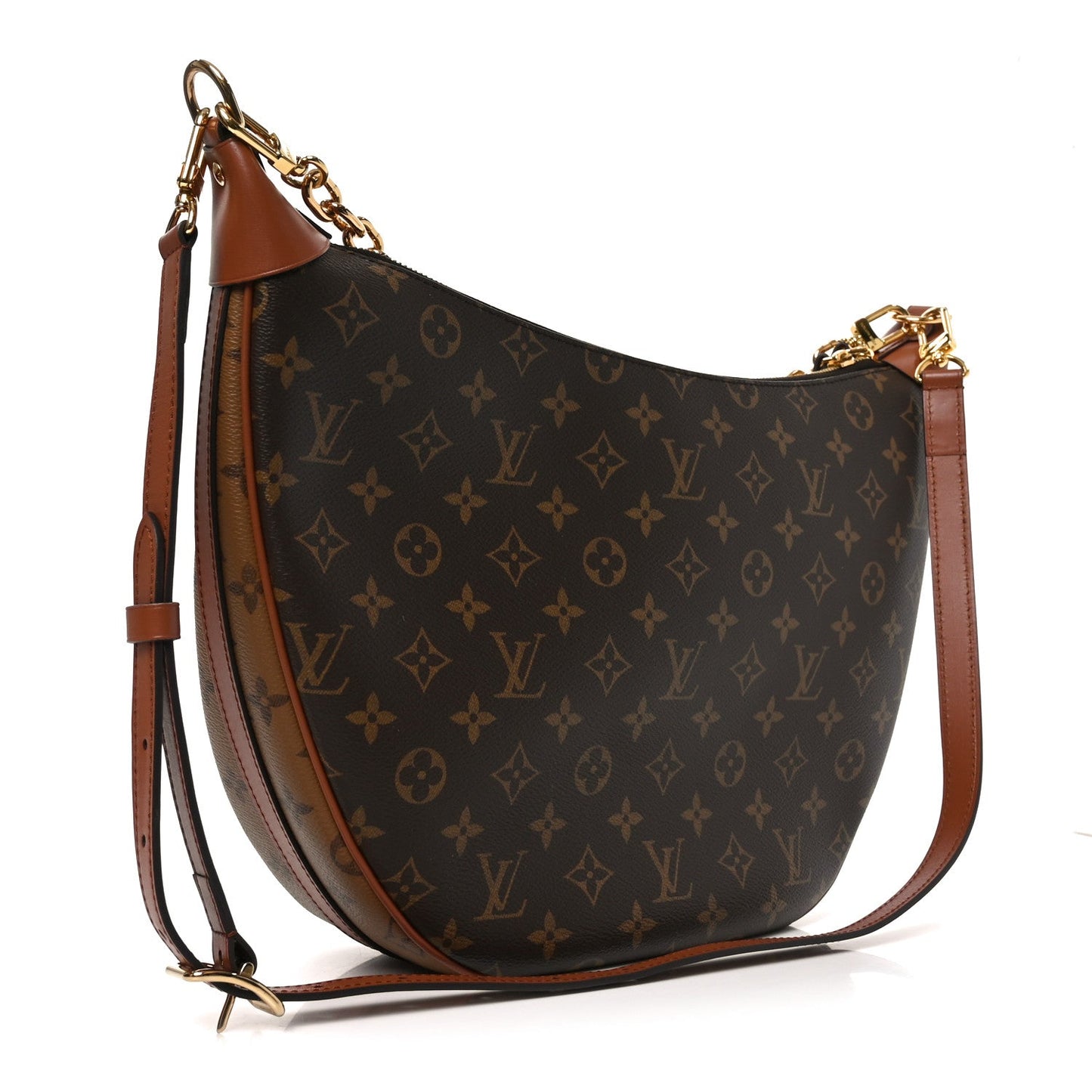 Reverse Monogram Loop Hobo