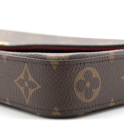 Monogram Pochette Felicie Chain Wallet Fuchsia
