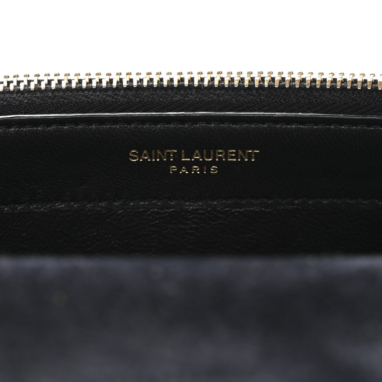 Metallic Goatskin Lambskin Classic Monogram Kate Tassel Chain Wallet Gold
