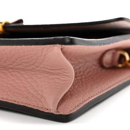 Damier Ebene Croisette Chain Wallet Magnolia