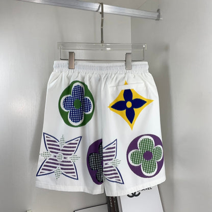 LV WHITE MIX COLORFUL COTTON SHORT 239574