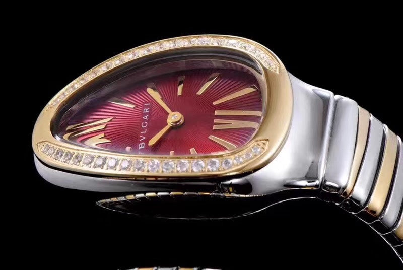 serpenti tubogas 35mm gold steel diamond bezel