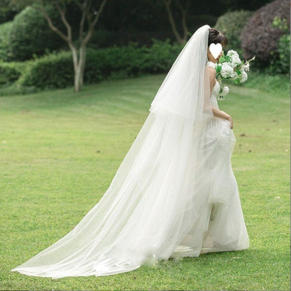 New Arrivals White Tulle Wedding Veil With Comb