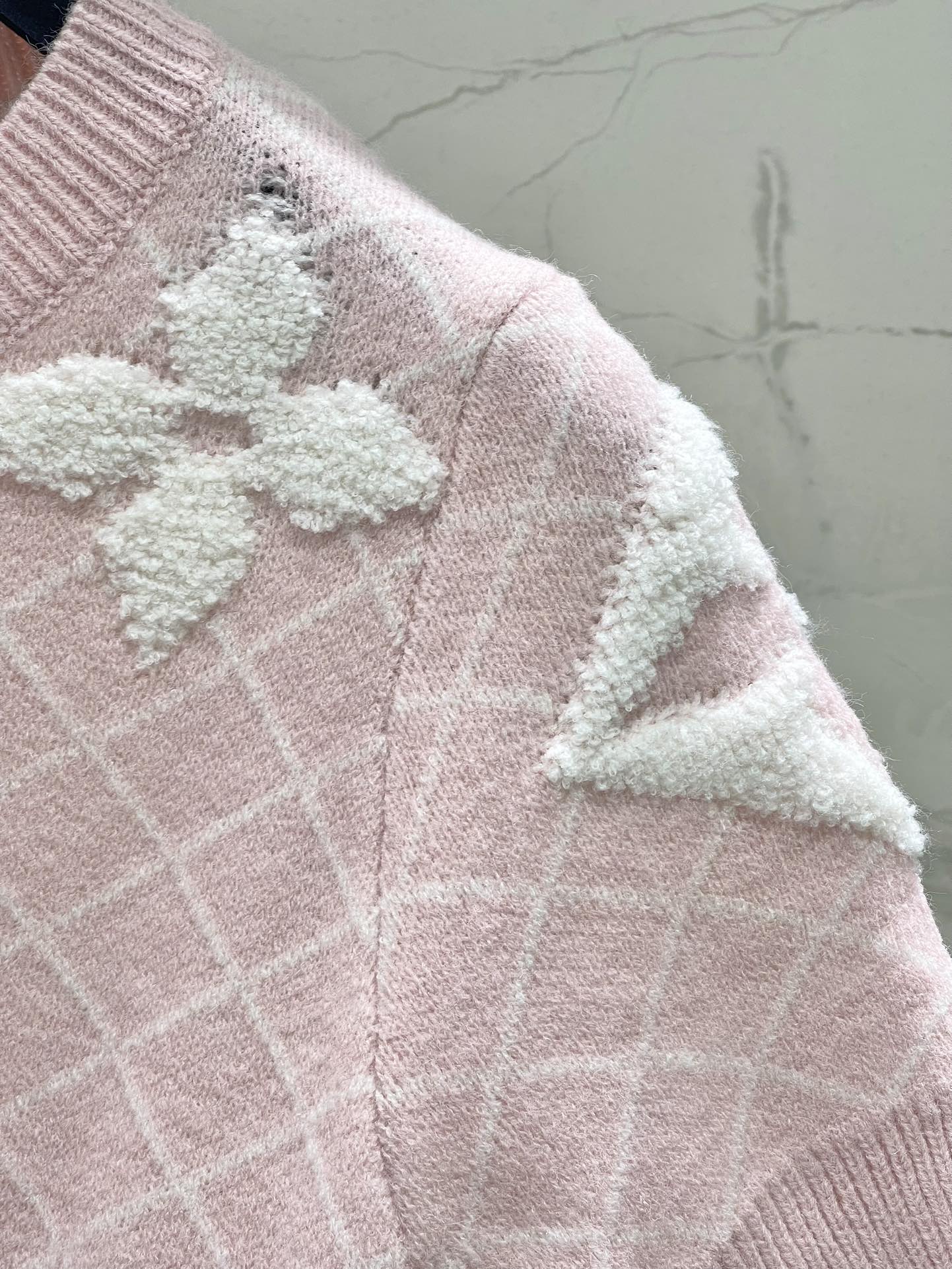 LV Flower T Shirt Pink Polyamide Wool