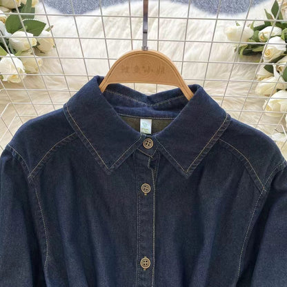 Vintage Couture Loose Waisted Denim Dress TP2833