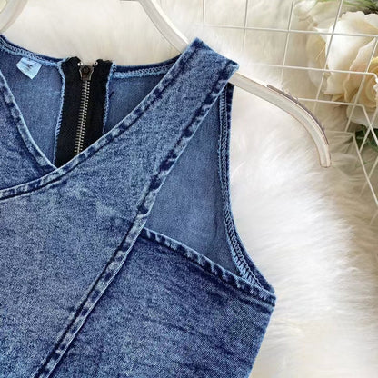 New Tank Top High-waisted Denim skirt For Women TP2834