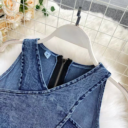 New Tank Top High-waisted Denim skirt For Women TP2834