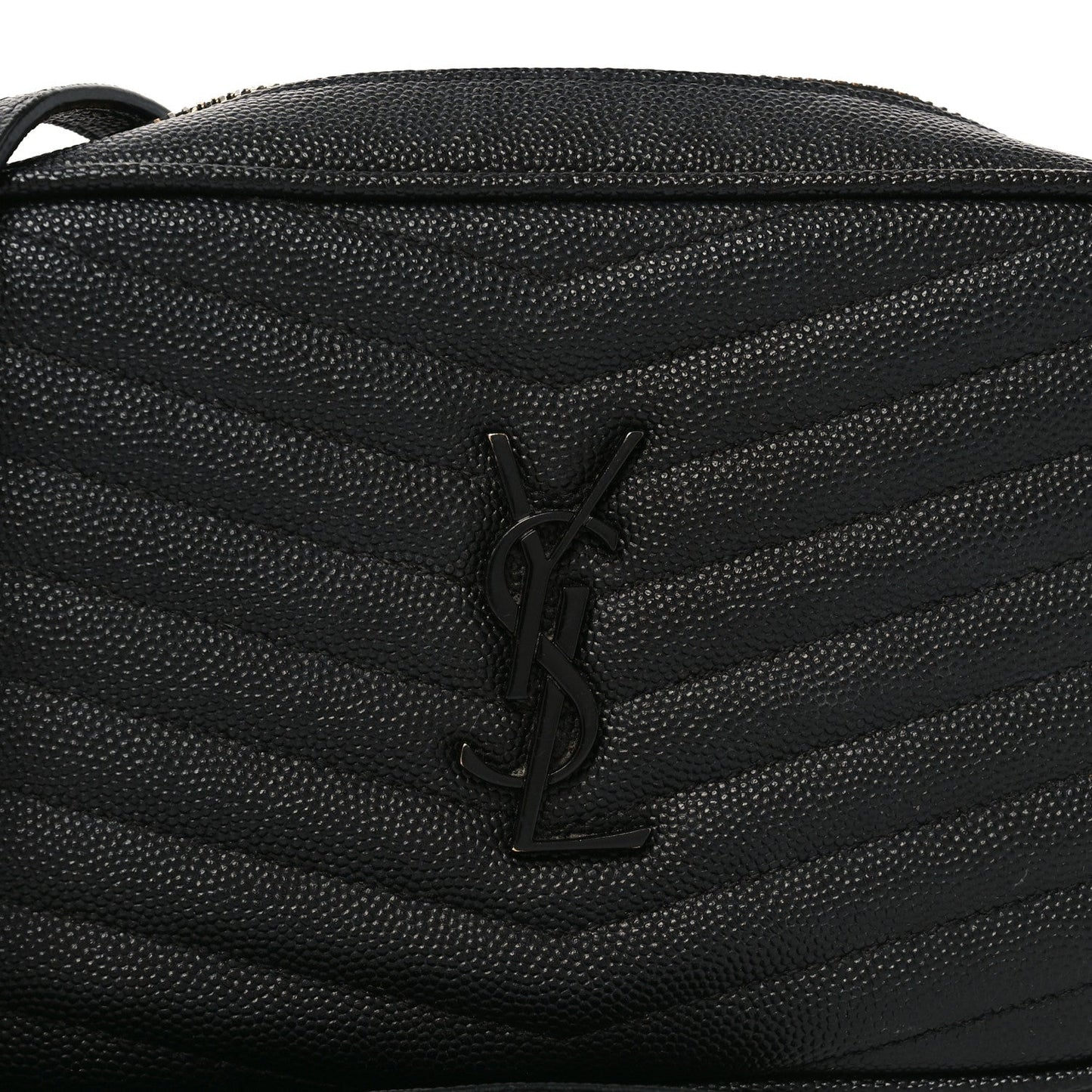 Grain De Poudre Matelasse Monochrome Monogram Mini Lou Camera Bag Black