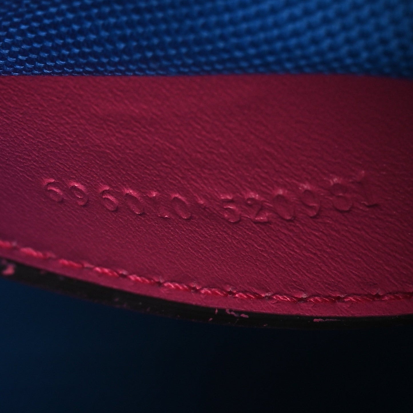 Calfskin GG Tennis Embossed Mini Tote Bag Modern Fuchsia Modern Blue
