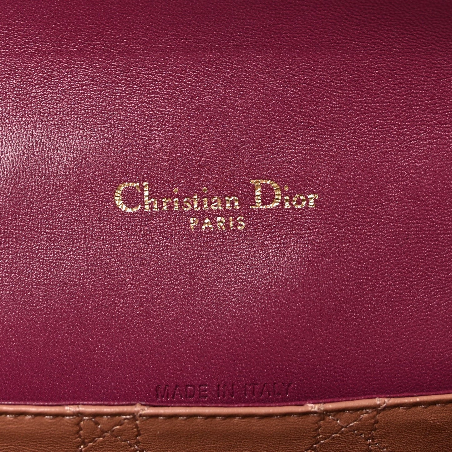 Lambskin Cannage Medium Miss Dior Flap Fuchsia