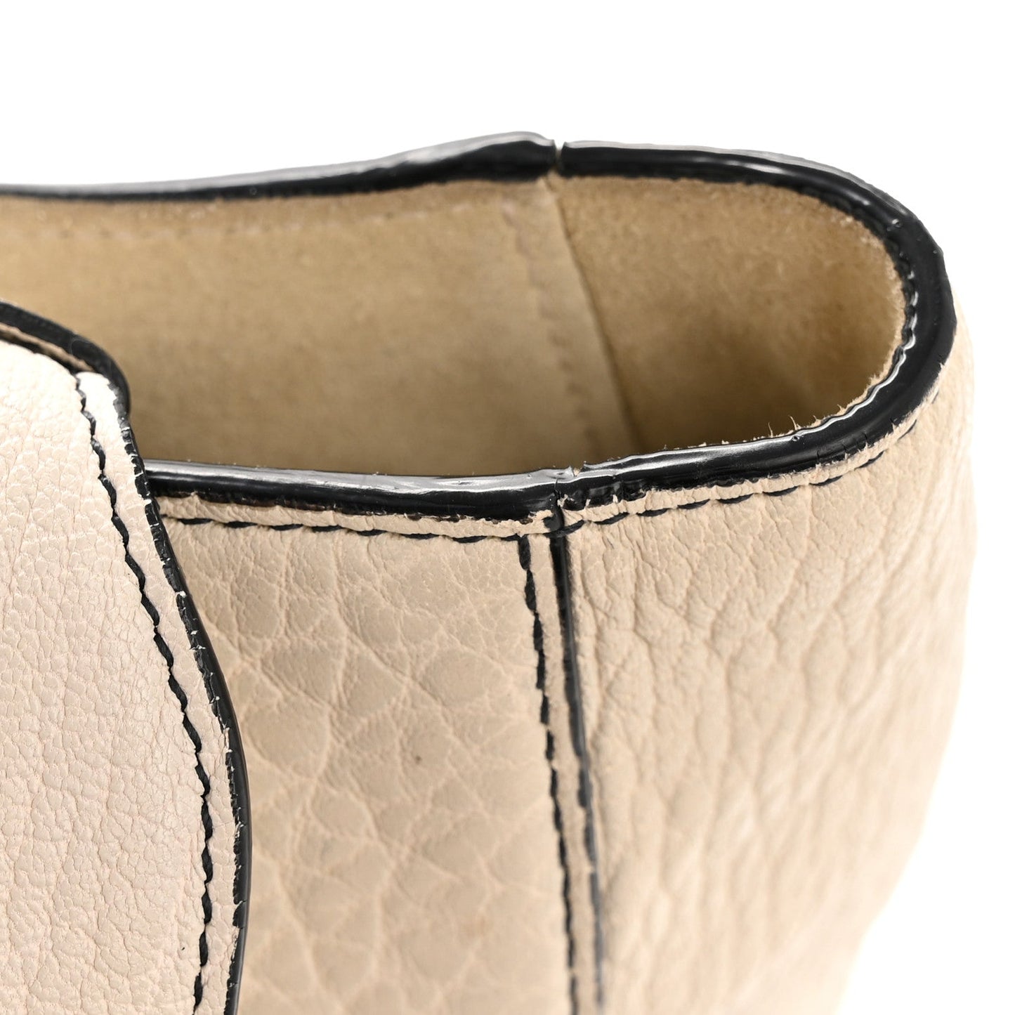 Canyon Grained Lambskin Large Lady Dior Off White
