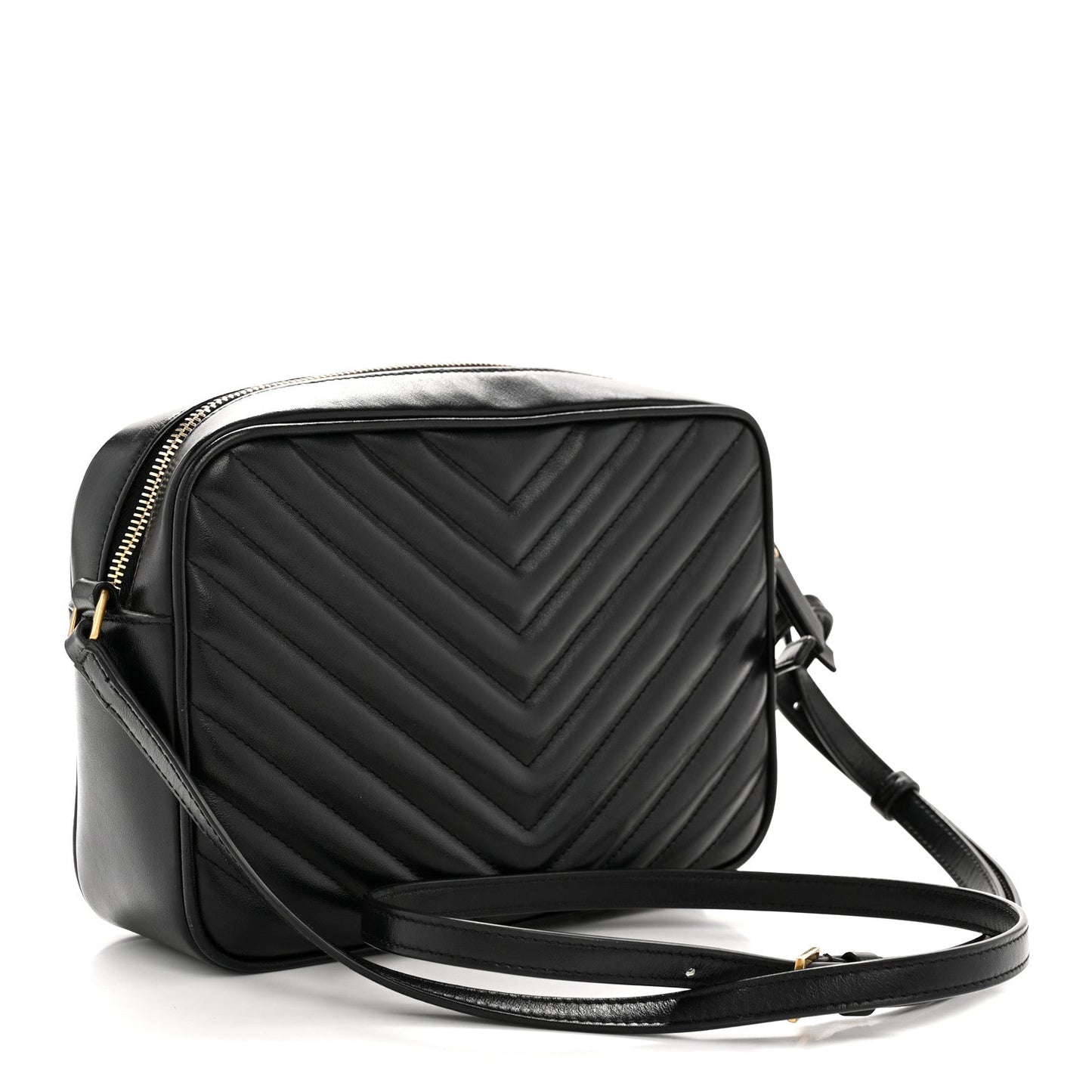 Calfskin Matelasse Monogram Lou Camera Bag Black