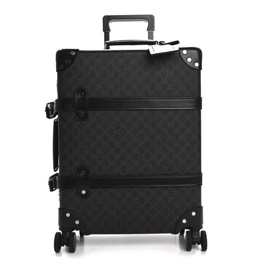 GG Supreme Monogram Globe-Trotter Carry-On Black