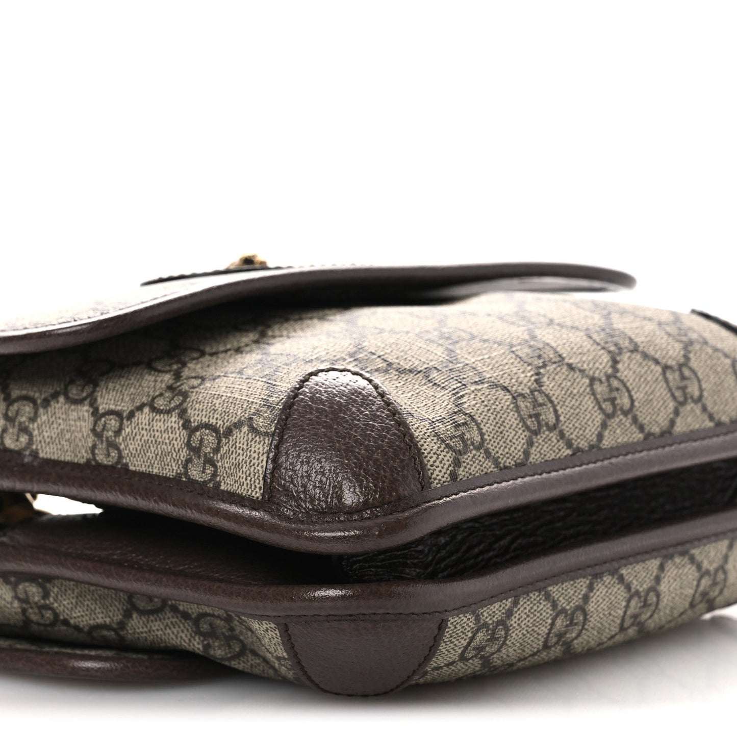 GG Supreme Monogram Web Small Neo Vintage Double Flap Messenger Bag Beige New Acero