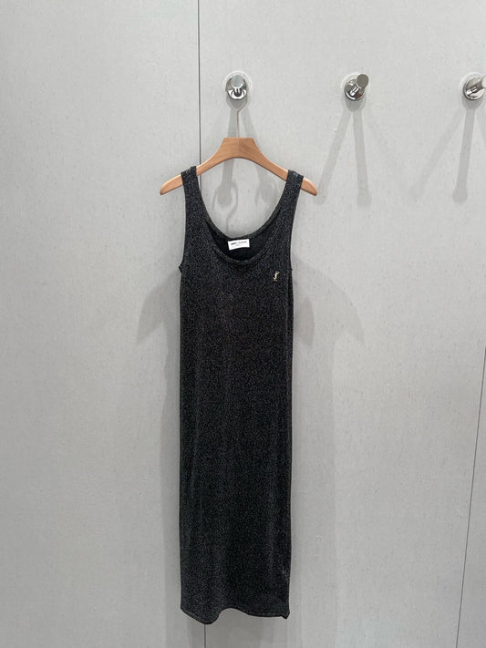 YSL 25 Round Neck Knitted Vest Dress Viscose Polyester 210355