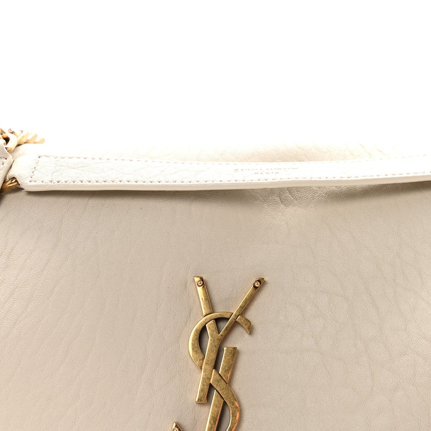 Grained Lambskin Monogram Medium Niki Chain Satchel Crema Soft