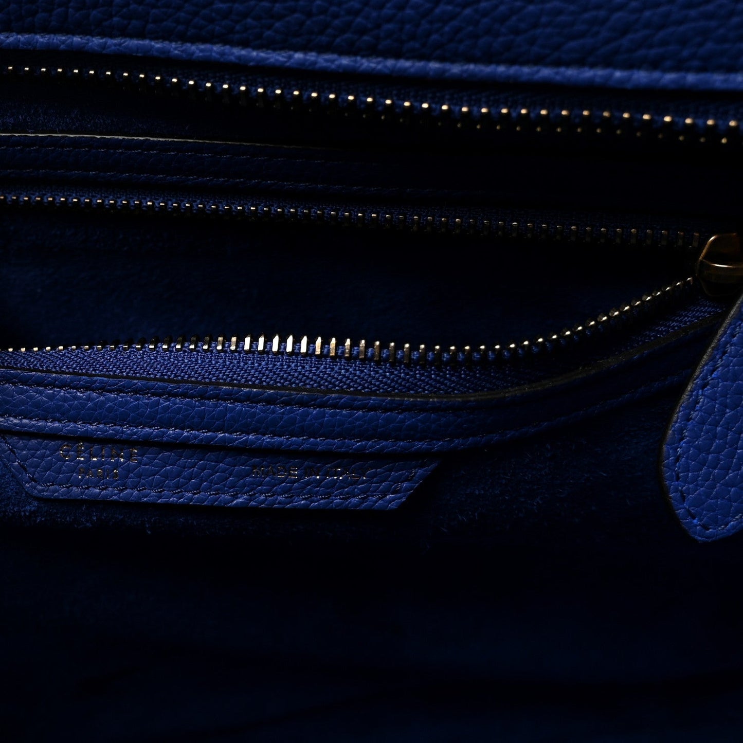 Drummed Calfskin Mini Luggage Indigo