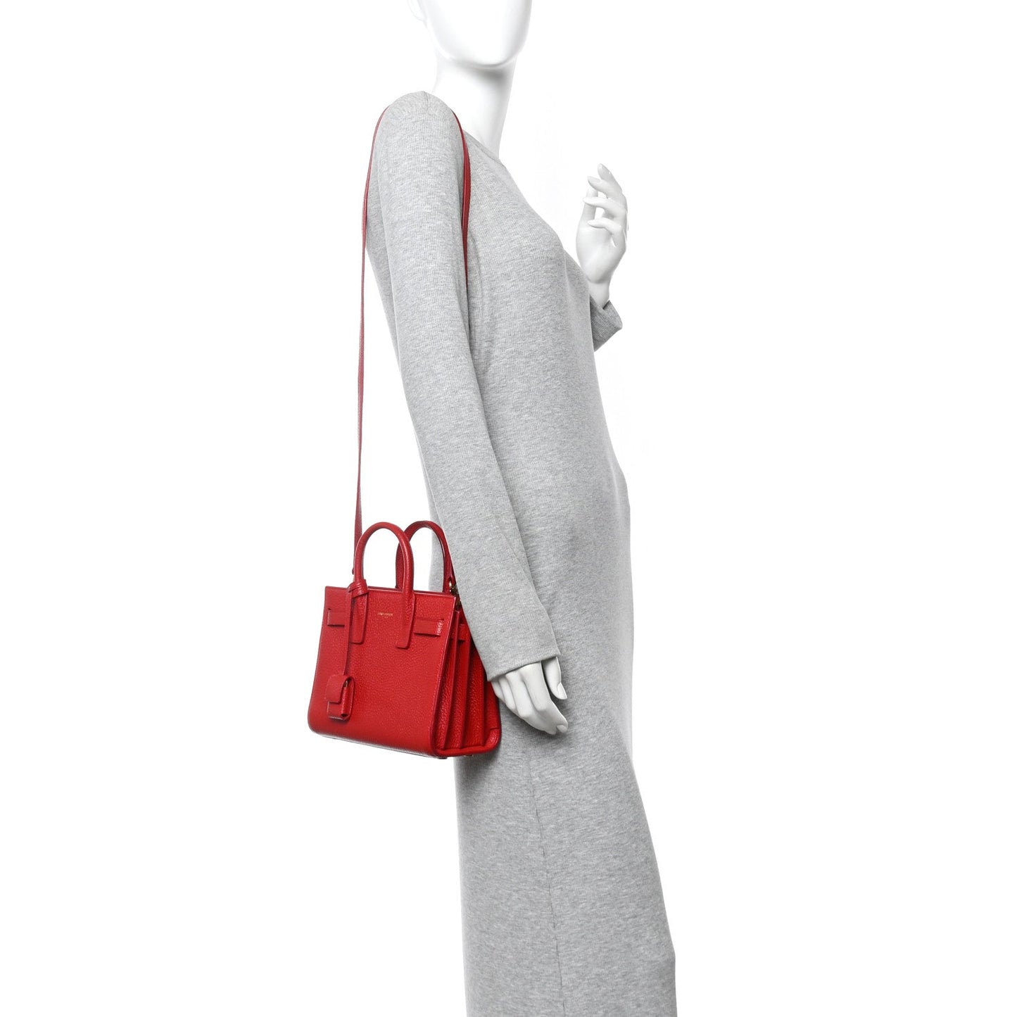 Grained Calfskin Nano Sac De Jour Souple Lipstick Red