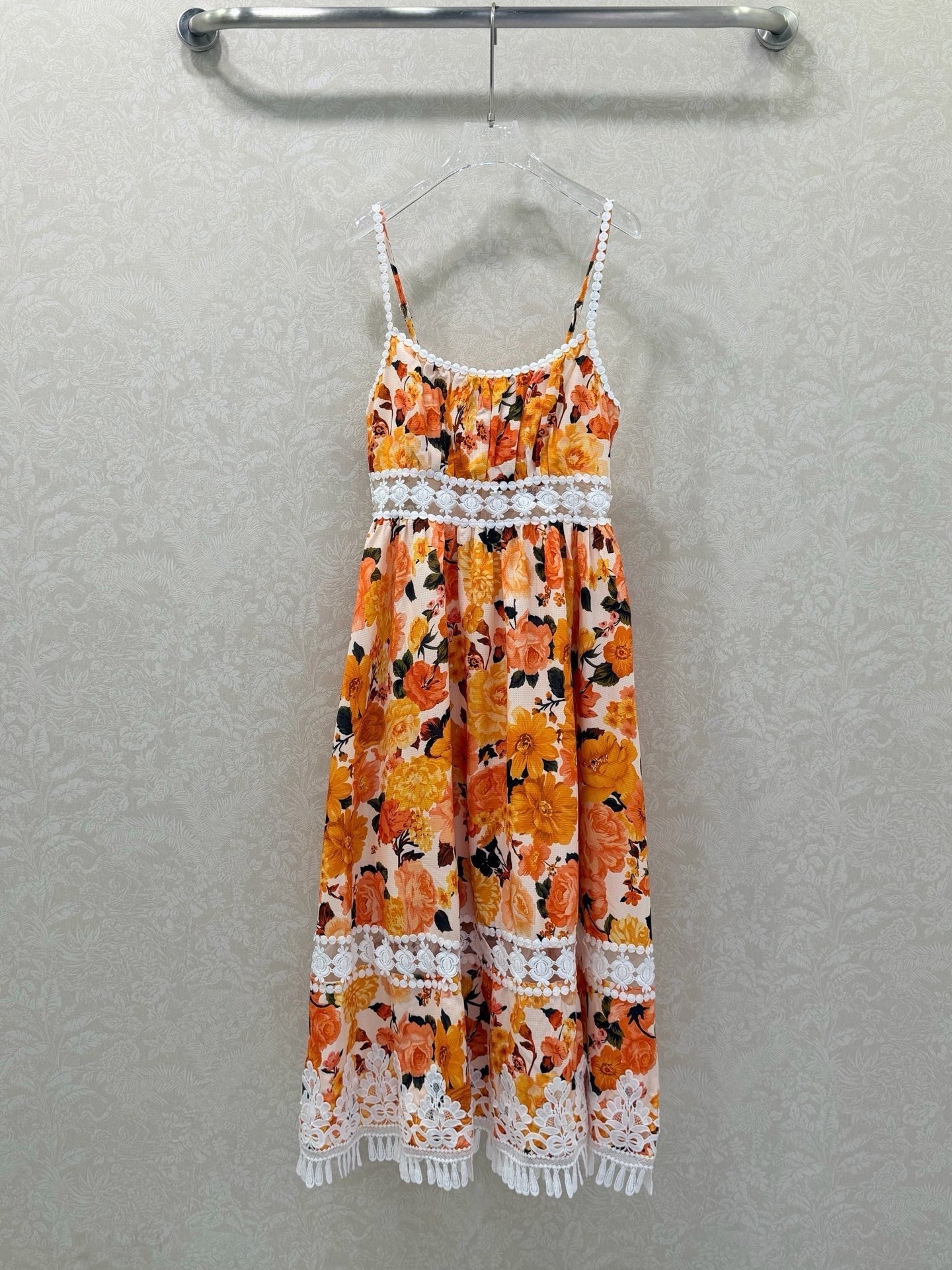 Zimmermann Stardust Mini Dress Orange Cotton 339888