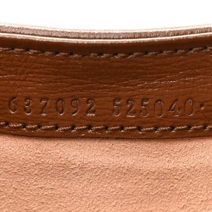 GG Supreme Monogram Azalea Calfskin Web Mini Jackie 1961 Hobo Beige Ebony Brown Sugar