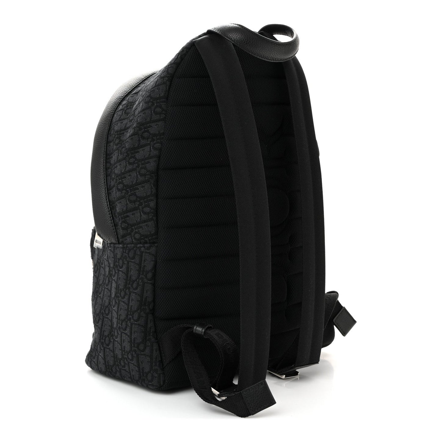 Oblique Calfskin Rider Backpack Black