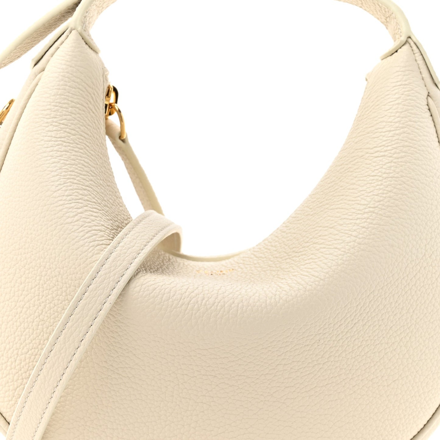 Supple Grained Calfskin Teen Lulu Shoulder Bag Rice