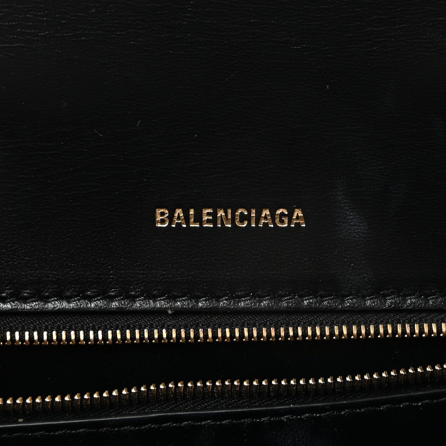Shiny Box Calfskin Small Hourglass Top Handle Bag Black
