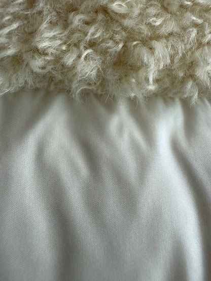Moncler 2025 Marne Combo Puffer Jacket Cream White Wool Down