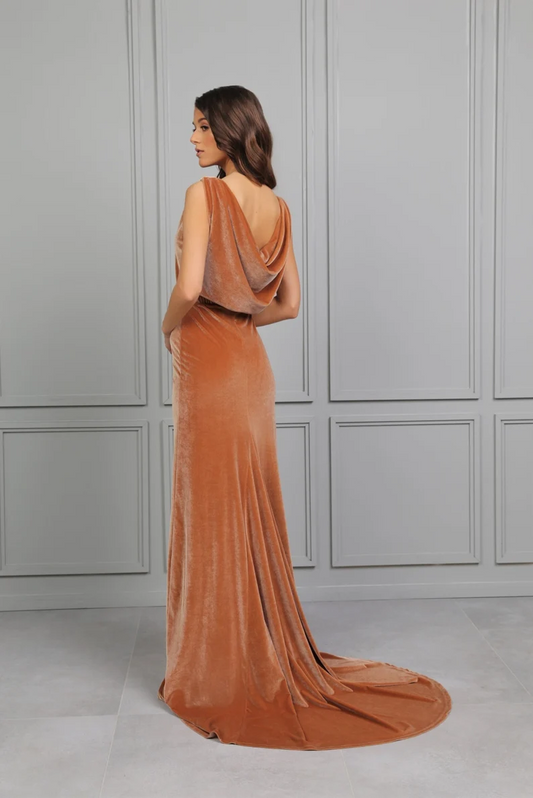 omberprom Fashionable and Beautiful Velvet dress Velvet  Wedding Guest Dresses