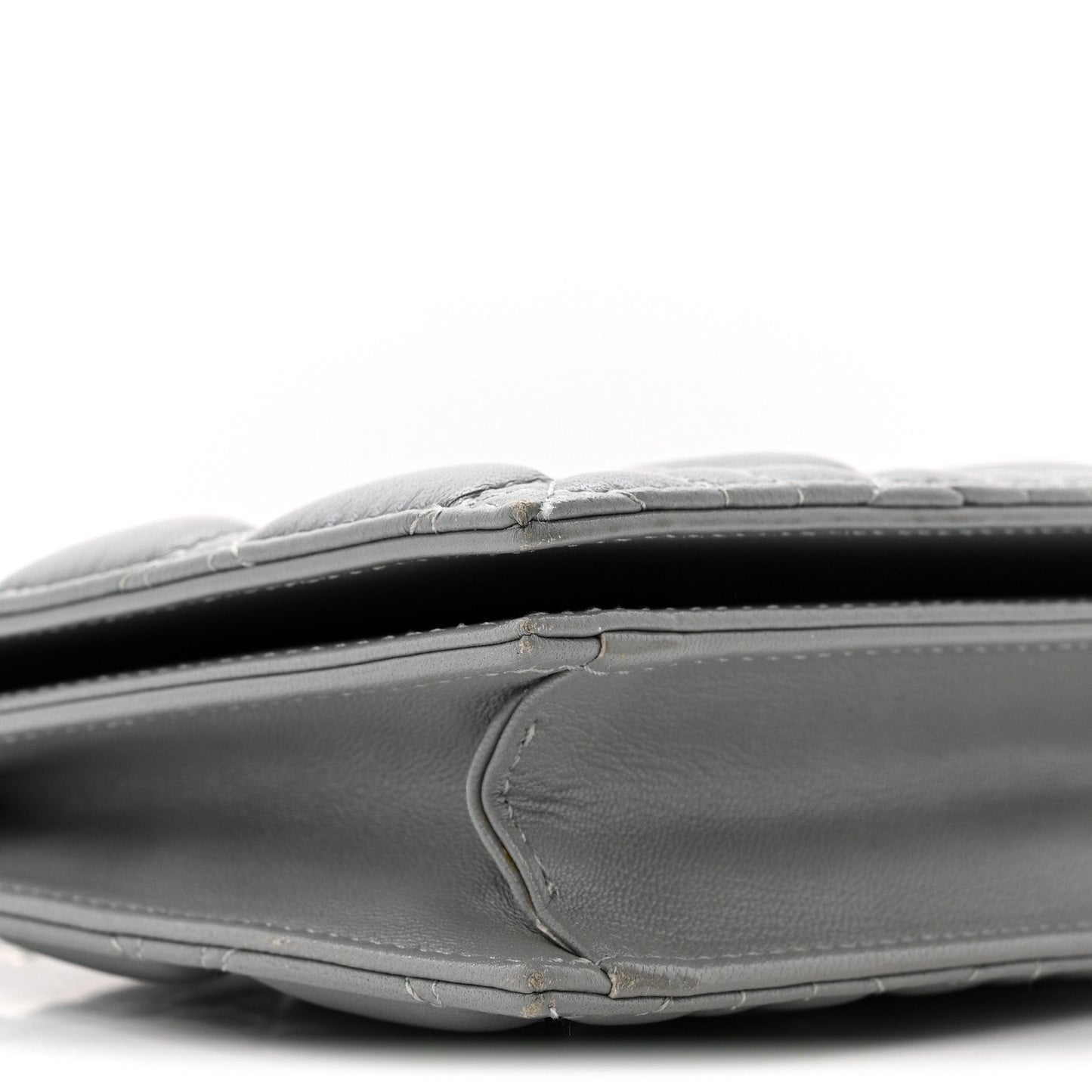 Lambskin Cannage Lady Dior Convertible Clutch Grey