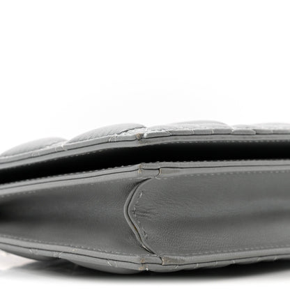 Lambskin Cannage Lady Dior Convertible Clutch Grey