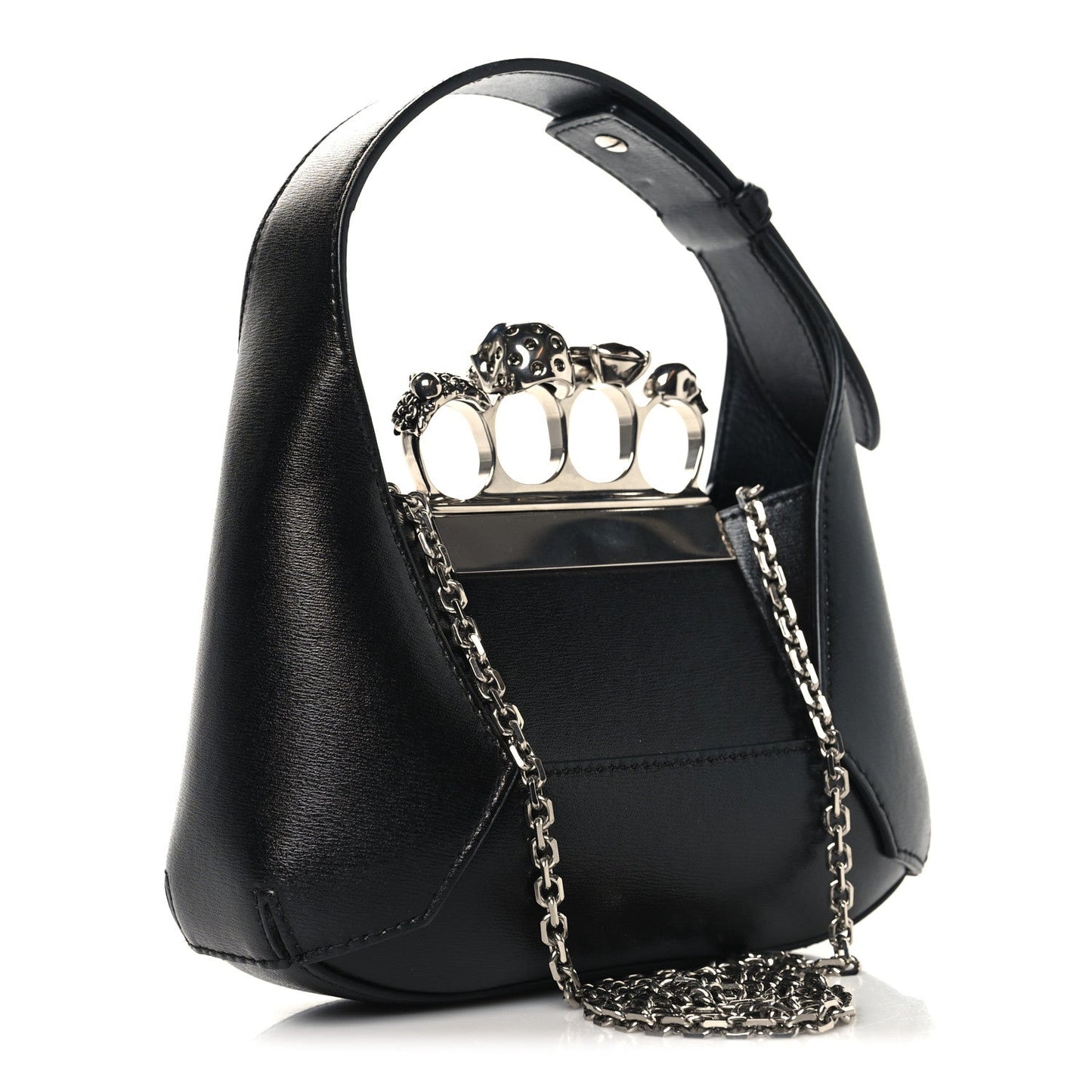 Calfskin Mini The Jeweled Hobo Black