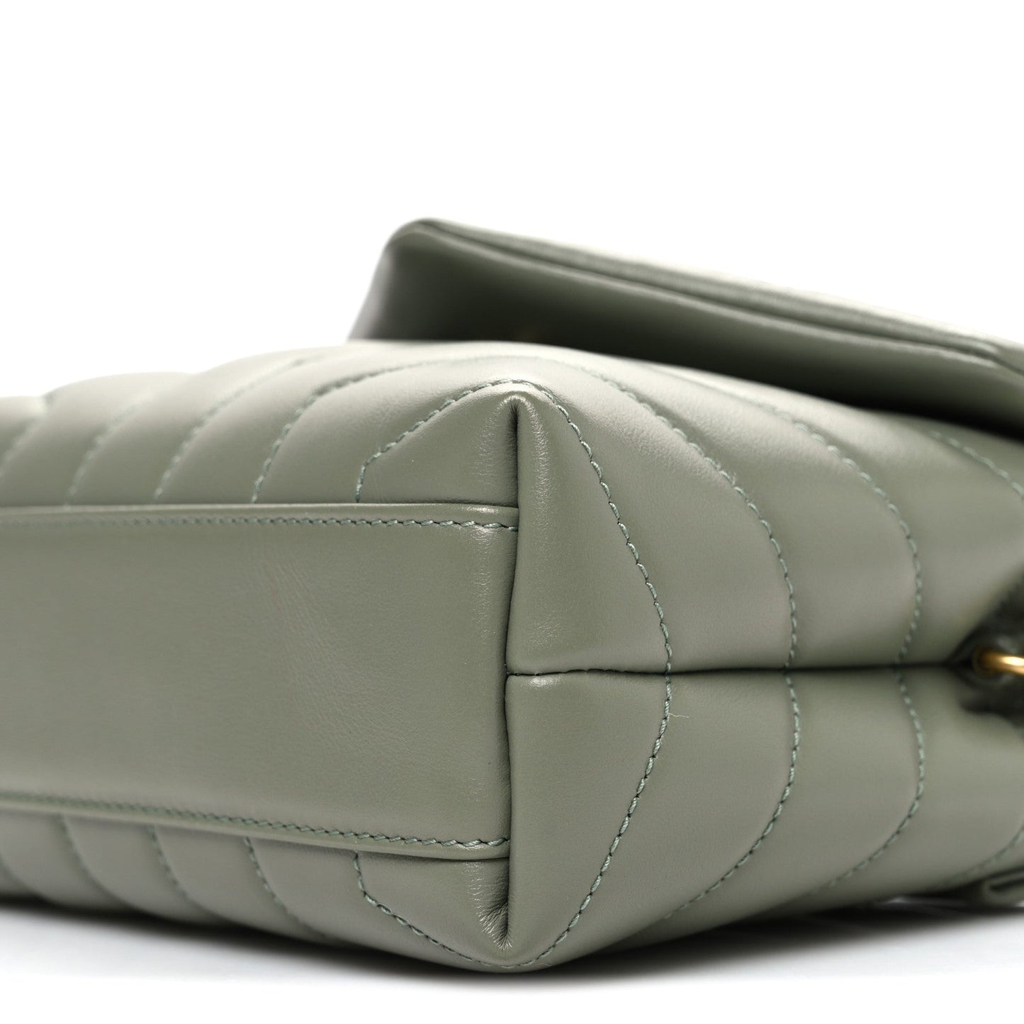 Calfskin Y Quilted Monogram Toy Loulou Crossbody Bag Light Sage