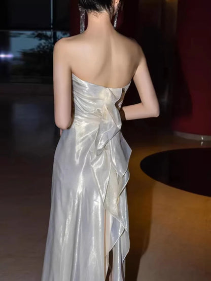 omberprom Elegant Gowns Evening Dresses Strapless A Line Long Prom Dress Formal Evening Party Dress